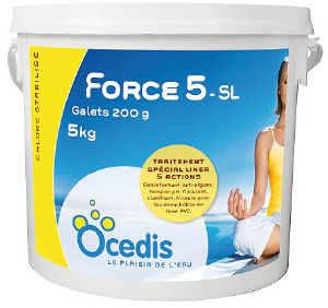 Chlore piscine sans sulfate de cuivre<br>OCEDIS ® Seau 5kg