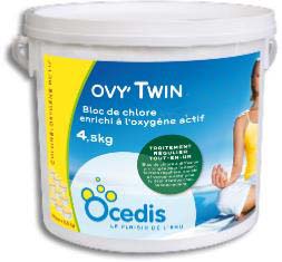 OvyTwin galet 250G Désinfection piscine à l'Oxygène actif