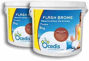 Flash Brome poudre piscine<br>OCEDIS ® pack 2 x 5kg